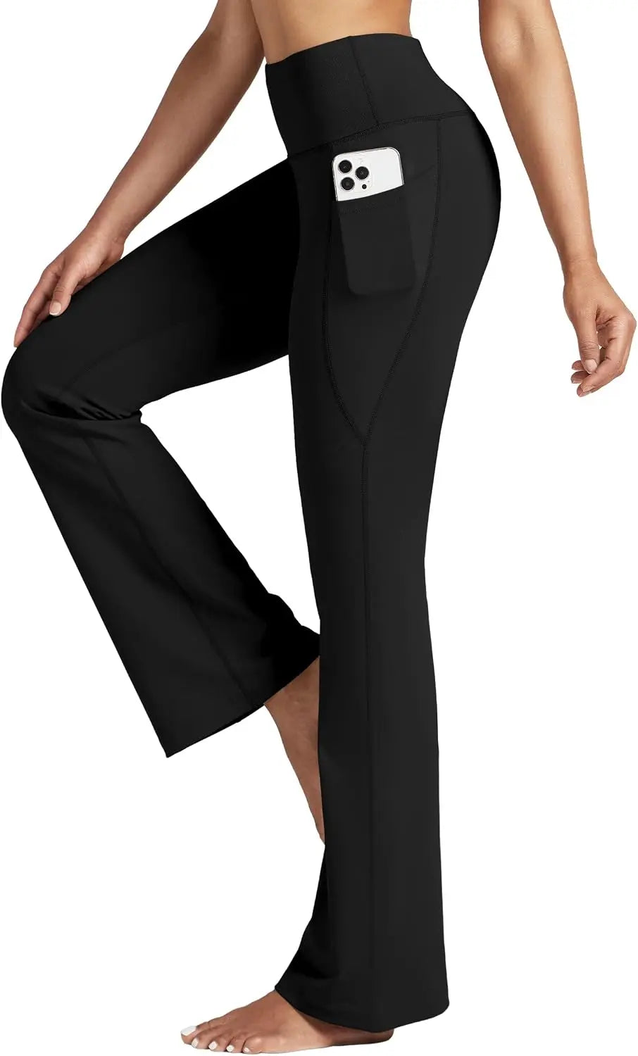 Multi Length Bootcut Flare Yoga Pants High Waist Tummy Control 4 Way Stretch Butt Lifting Daily Workout Side Pockets All Season Women
