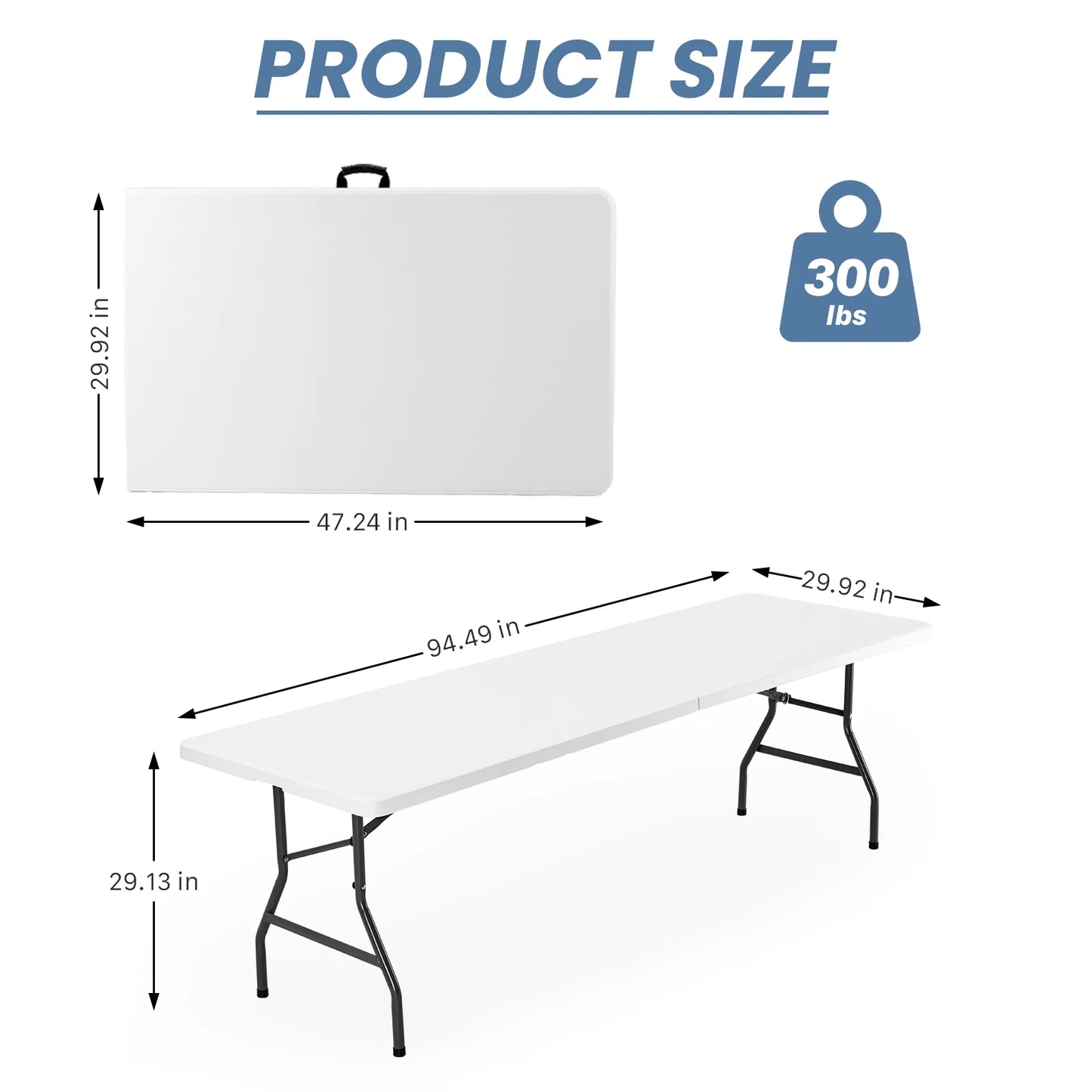 JHK Portable Folding Outdoor Camping Table Camping Hiking Heavy Duty Foldable Table with Carrying Handle Safety Lock For Camping Furniture