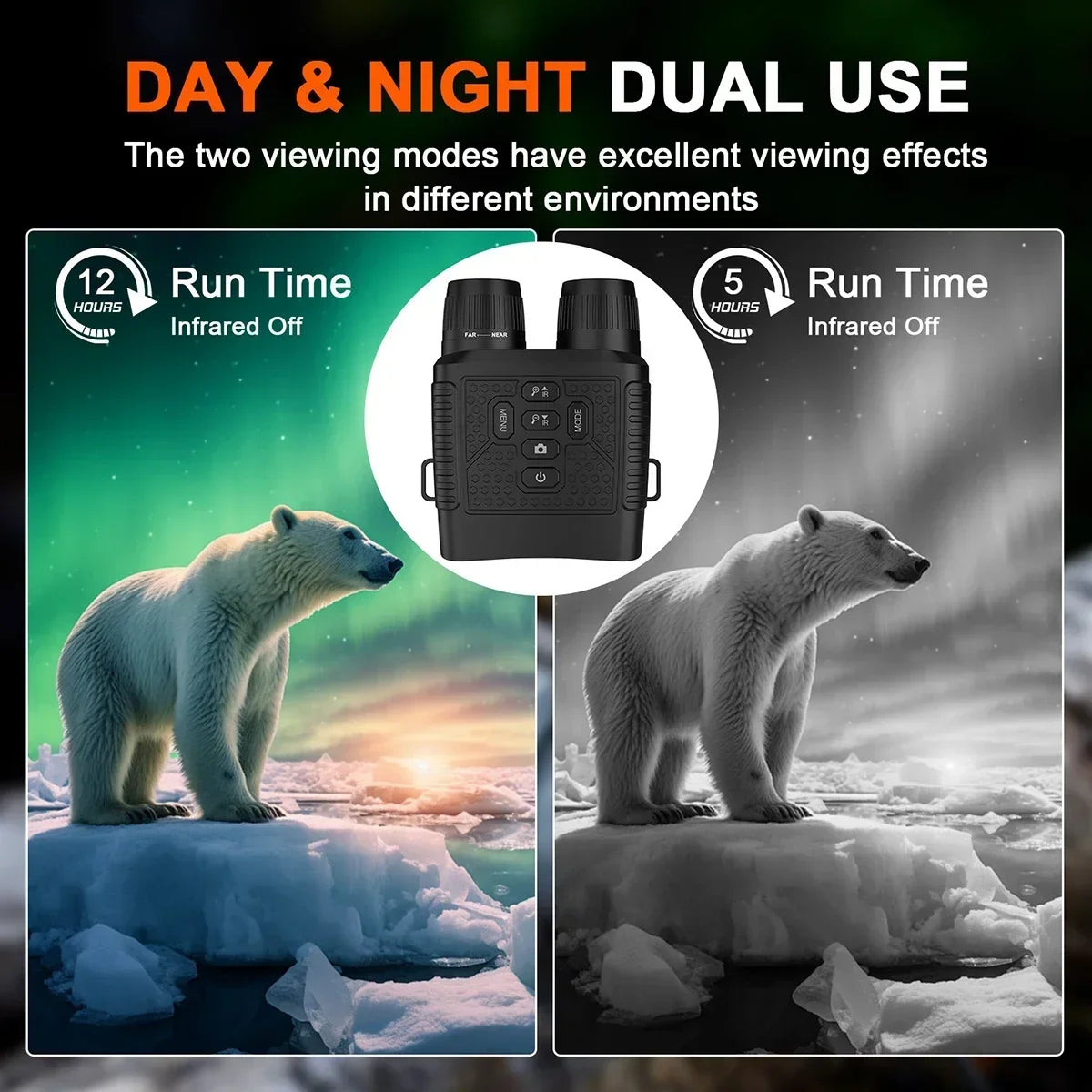 Digital Night Vision Binoculars With Infrared Photo Video Recording