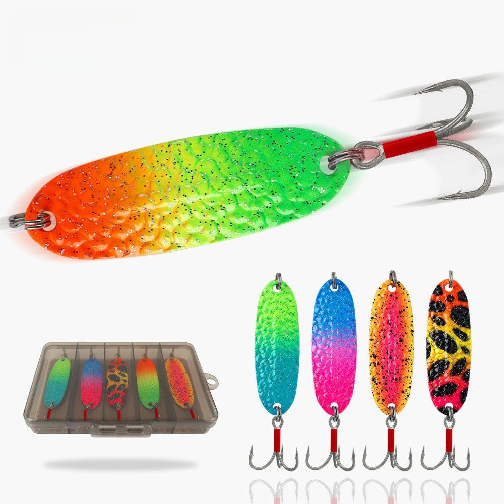 Classic Willow Blade Metal Spinner Bait Set For Trout Fishing