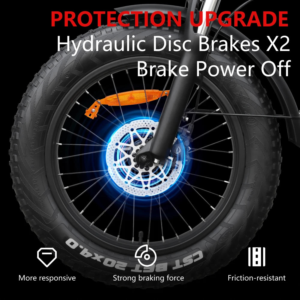 HX Q3 E Bike Electric Bike 48V 20AH Adult E Bike 20Inch Tire Off-Road Fatbike City Electric Bicycle Mountain E Bikes