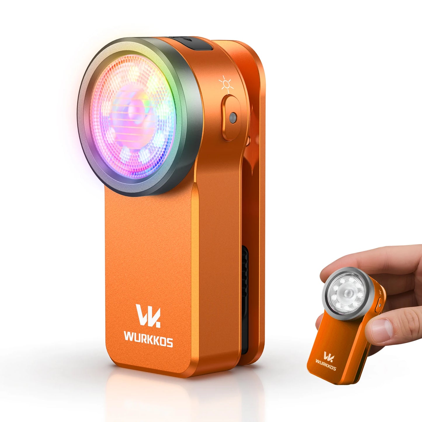 Wurkkos HD03 680LM Mini Clip Flashlight Rechargeable with Colorfull Light  for Outdoors Local Shipment from Overseas Warehous