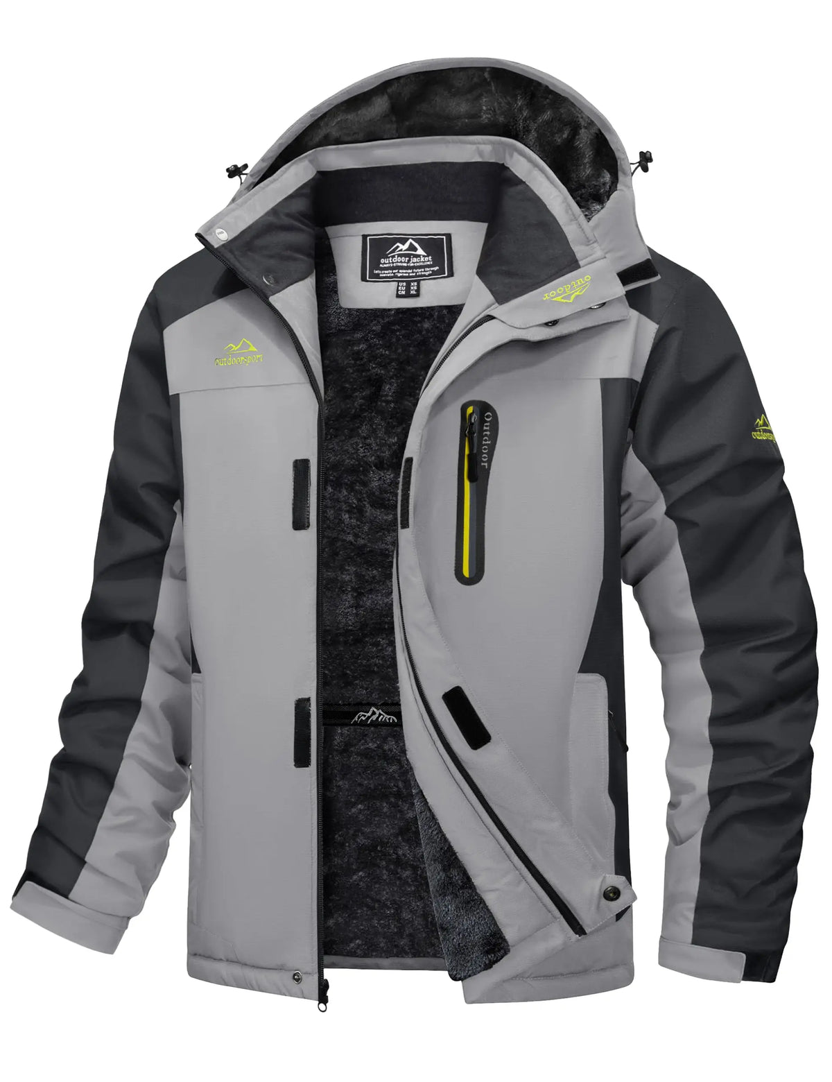 Cavva Mens Waterproof Fleece Lined Winter Parka With Removable Hood