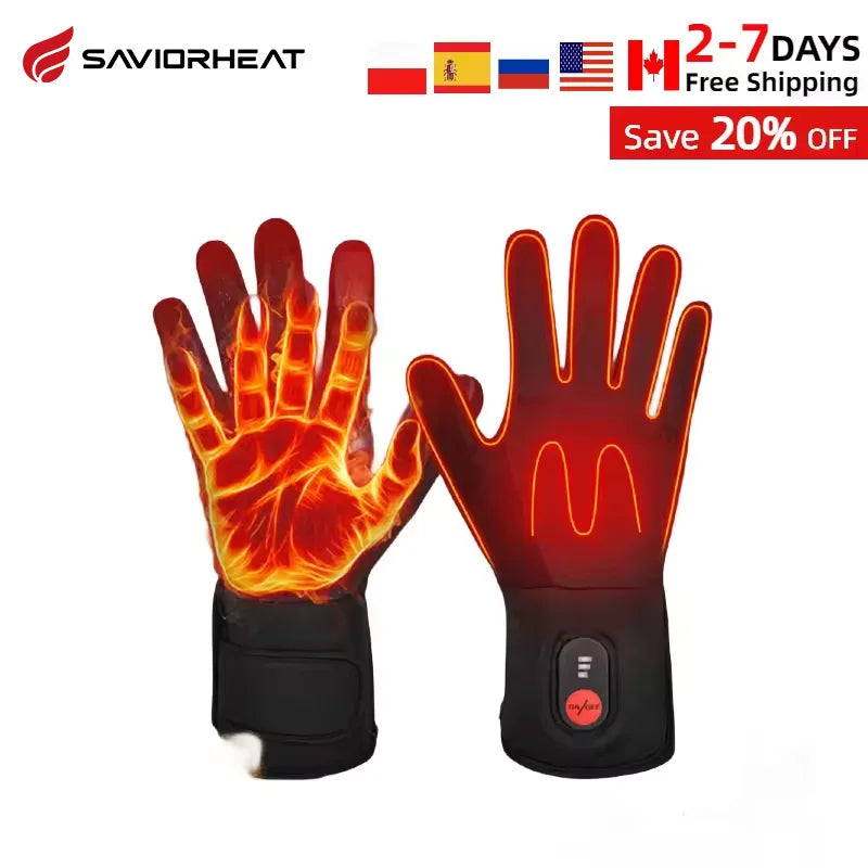 Savior Heat Rechargeable Electric Heated Gloves For Cold Weather