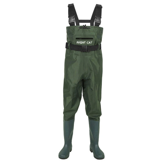 Waterproof Breathable PVC Rubber Fishing Waders with Boots Chest Diving Pants for Fly Fishing Hunting