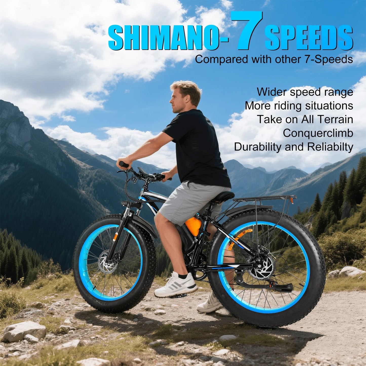 EOEOTWO 1500W Electric Fat Tire Ebike For Adults Long Range