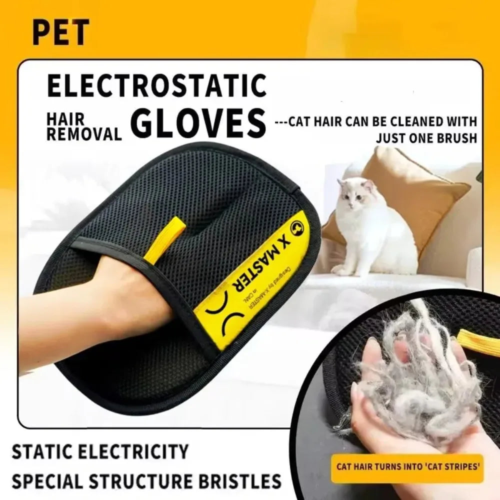 Portable Washable Pet Hair Remover Gloves for Clothes and Furniture