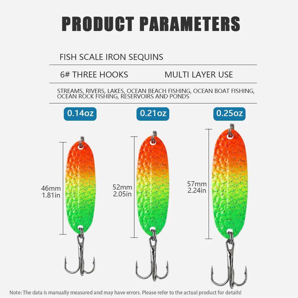Classic Willow Blade Metal Spinner Bait Set For Trout Fishing