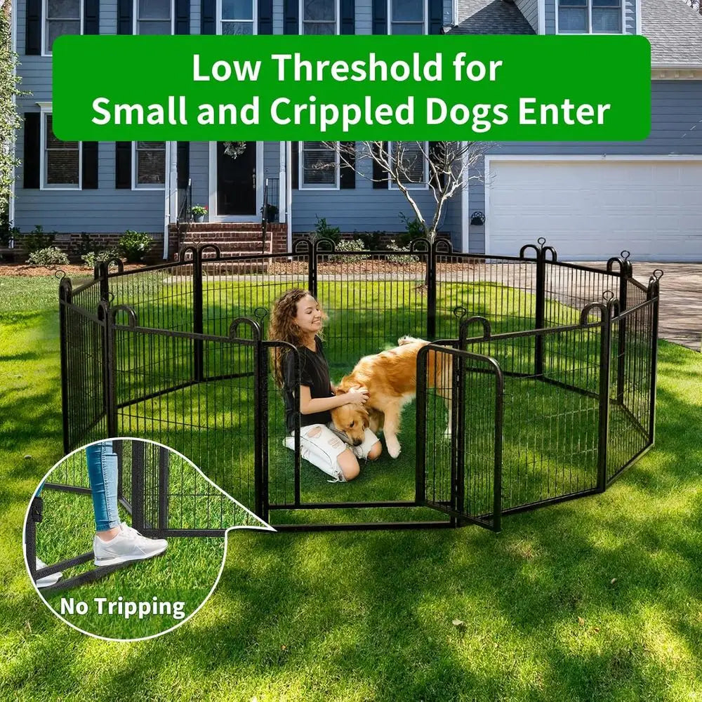 Heavy Duty Metal Dog Playpen For Secure Outdoor Portable Enclosure