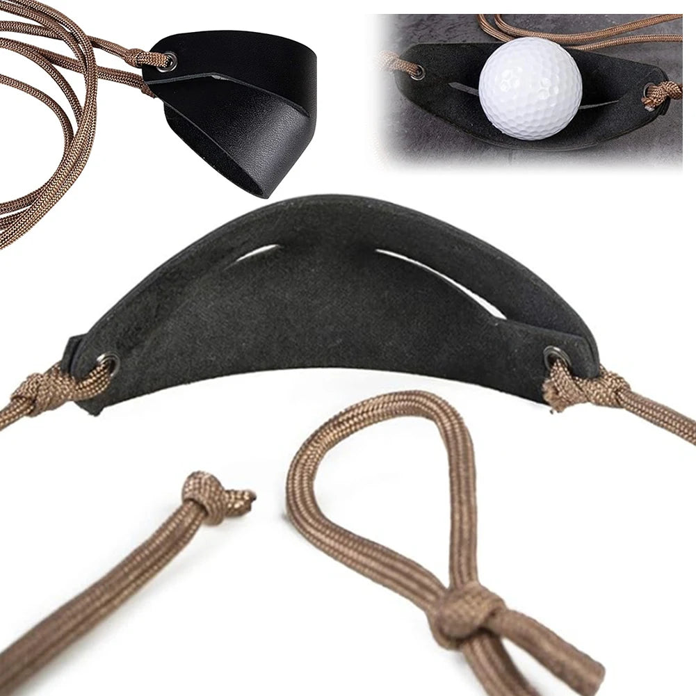1-5Pcs New Handmade Leather Shepherd Sling Pouch Old-Fashioned Slingshot for Outdoor Sports Camping Shooting Hunting Accessories