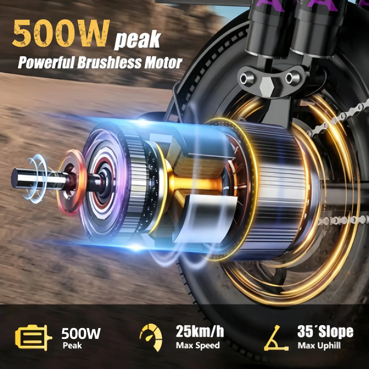 Foldable Adult Electric Bicycle Featuring Multiple Shock Absorbers