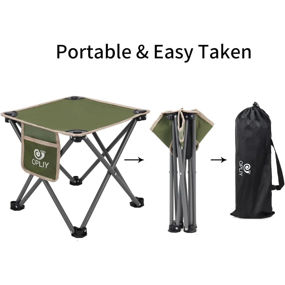 Portable Folding Camping Stool Lightweight Outdoor Chair for Hiking Fishing Garden Beach with Carry Bag