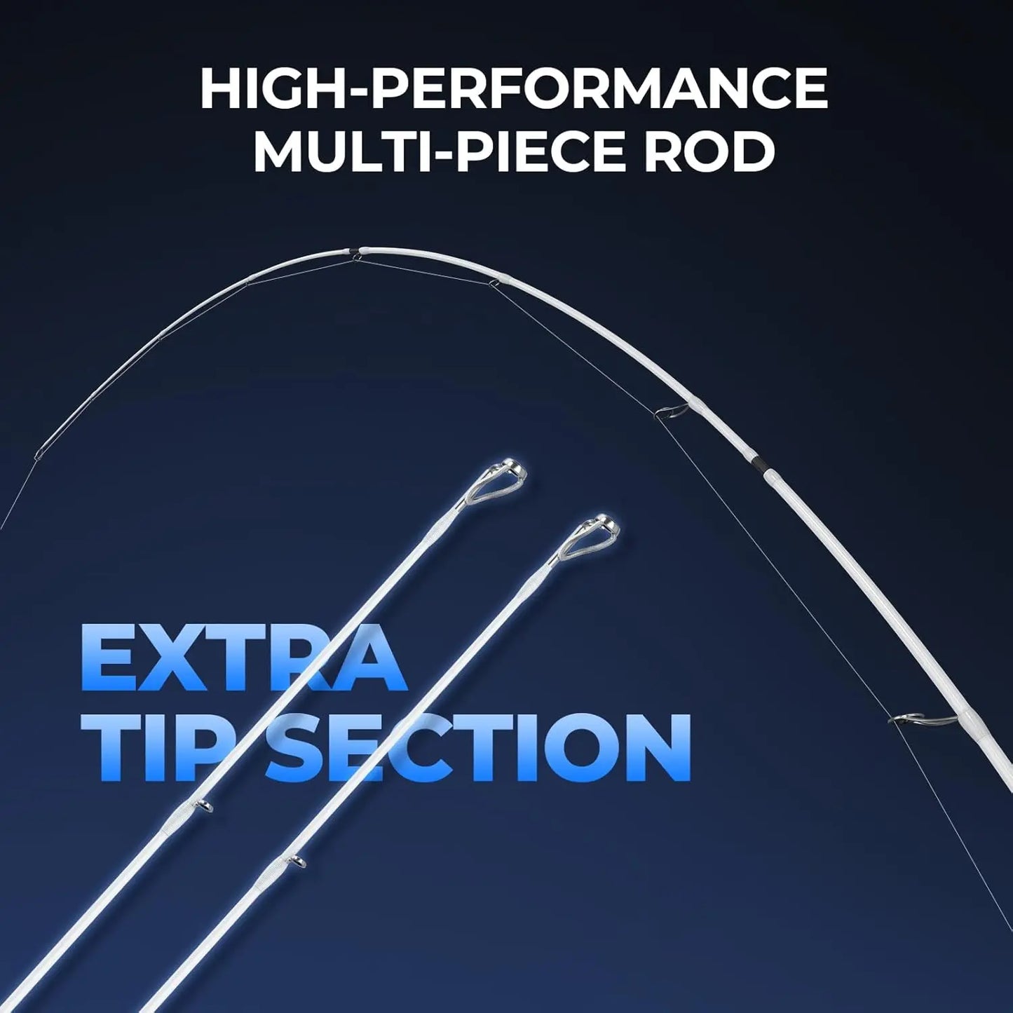 Centron Lite Travel Fishing Rods, Portable 4/5 Piece Spinning & Casting Rods, Extra Twin-Tip, IM6