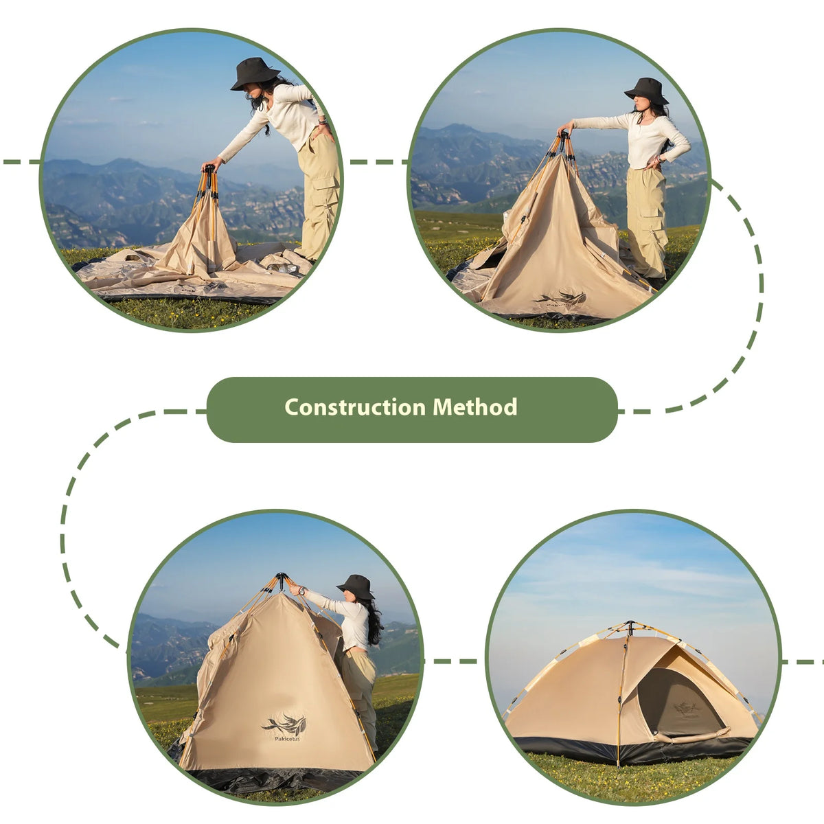 Pakicetus Instant Pop Up Camping Tent With Easy Setup Portable Shelter