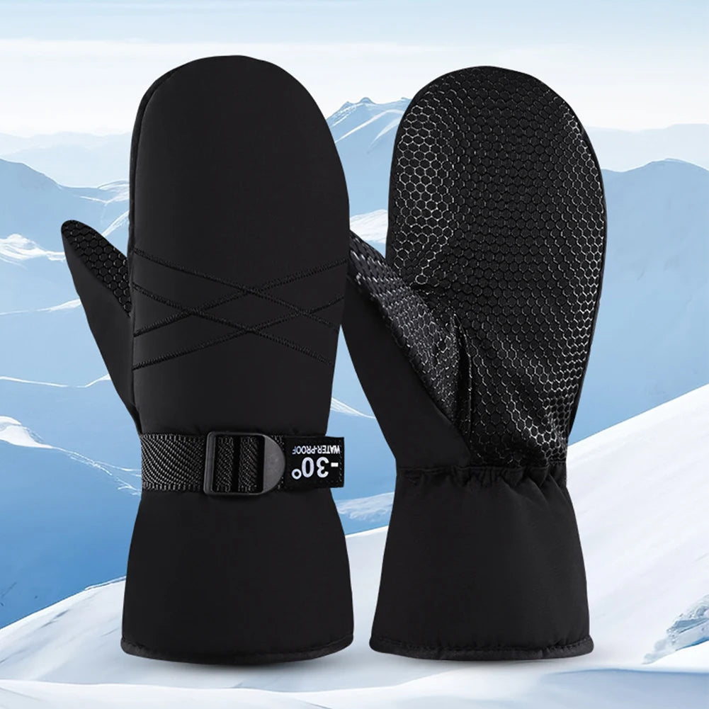 Ski Mittens Waterproof Snow Gloves Thermal Cycling Gloves Snowboard Gloves Cold Weather Gloves for Men and Women