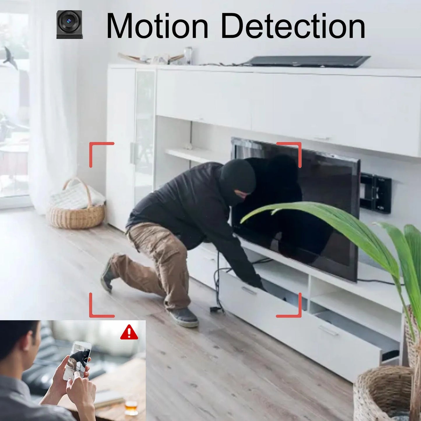 DIY WiFi Mini Camera with Remote Viewing, Motion Detection, Recording, SD Card Storage, App Control for Home and Office Security