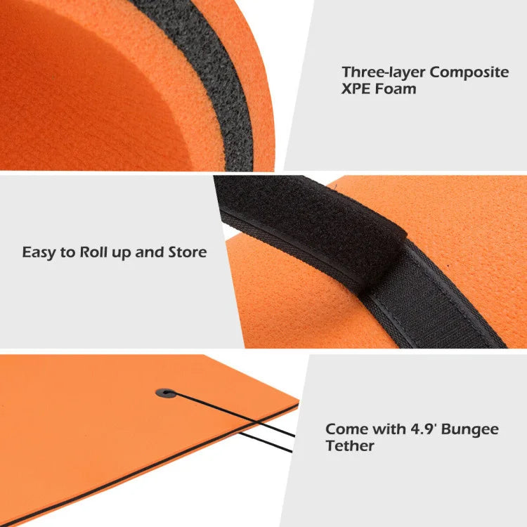 Folding 3 Layer Water Floating Pad for Recreation/Relaxing