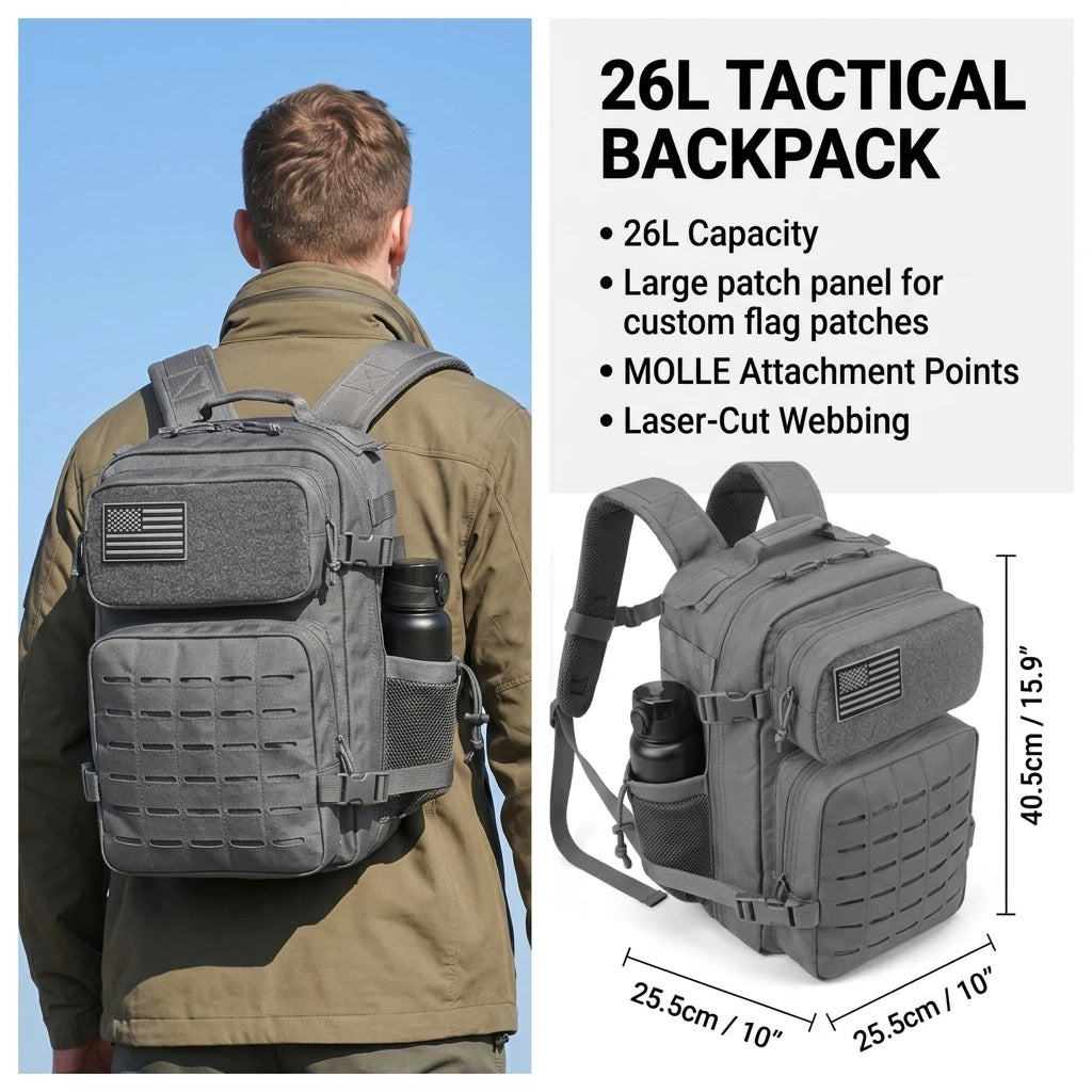 ReFire Gear Molle Hiking Backpack With Dual Cup Holders