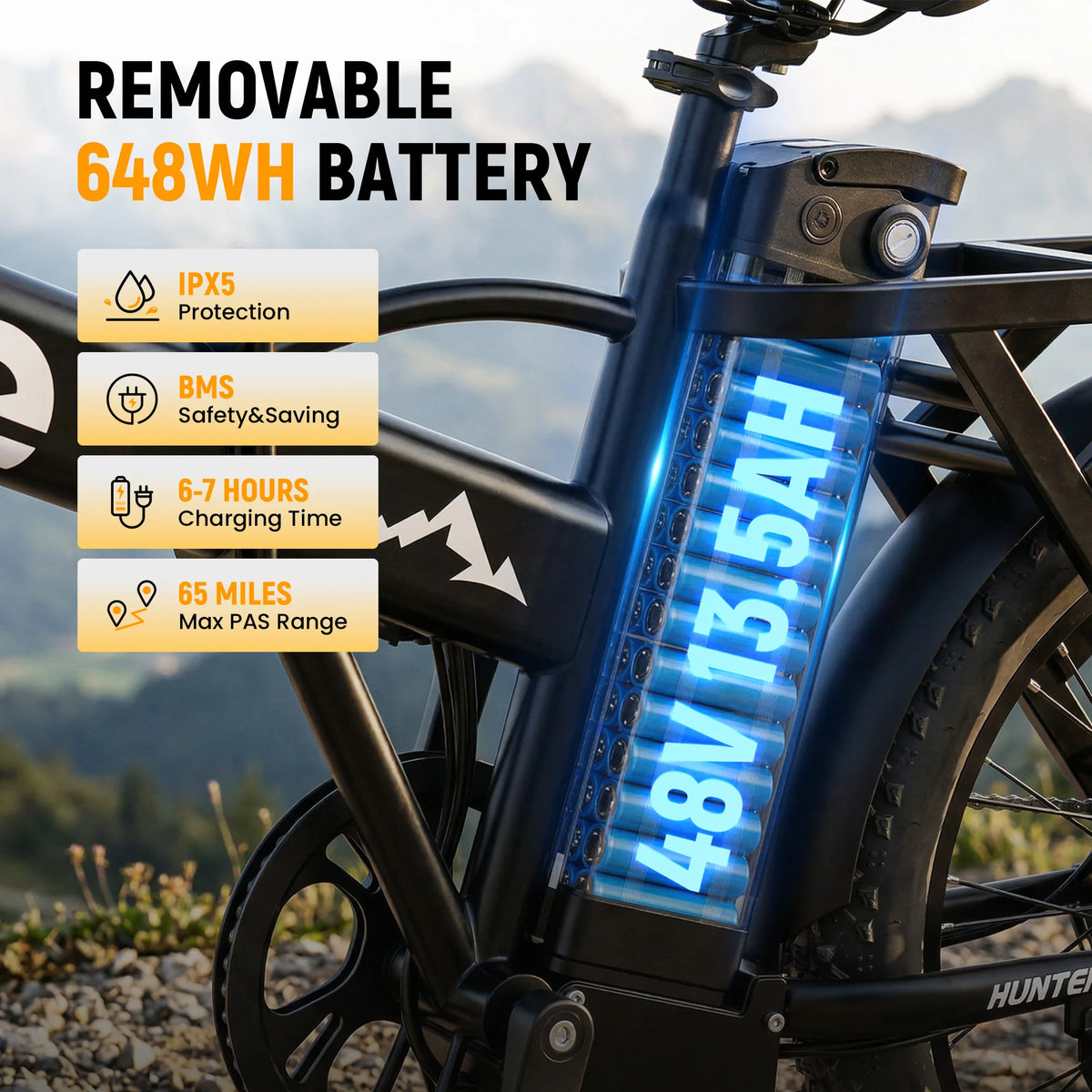 Qlife 20"×3" Fat Tire Foldable Ebike, 1200W Peak Motor 48V 13.5Ah Battery, 28MPH 65Mi Long Range Electric Bicycle