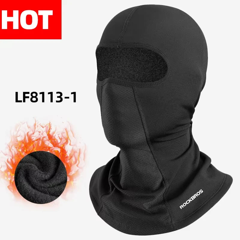 ROCKBROS Winter Balaclava Face Mask Fleece Thermal Windproof For Cycling