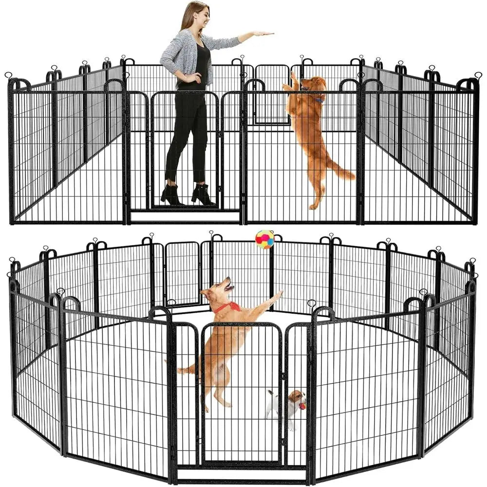 Heavy Duty Metal Dog Playpen For Secure Outdoor Portable Enclosure