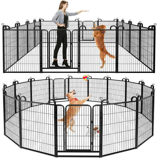 Heavy Duty Metal Dog Playpen For Secure Outdoor Portable Enclosure