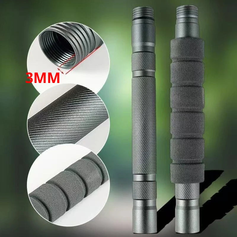 Portable Aluminum Alloy Climbing Stick Removable Multitool Hiking Walking Stick Multifunctional Mountaineering Camping Equipment