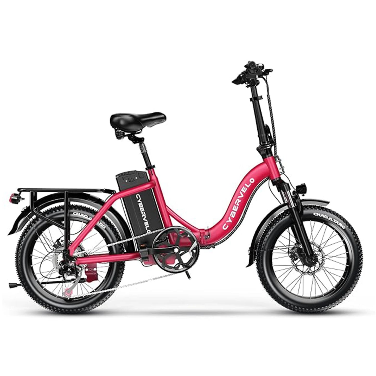 1000W Peak 20" Fat Tire Foldable Electric Bike, 48V 20Ah Removable Battery, All Terrain Adult Commuter Ebike Cybervelo Mars700