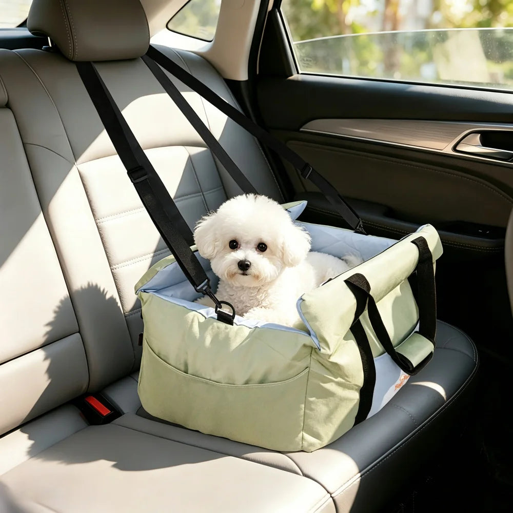 Borwart Portable Dog Car Booster Seat With Washable Cover