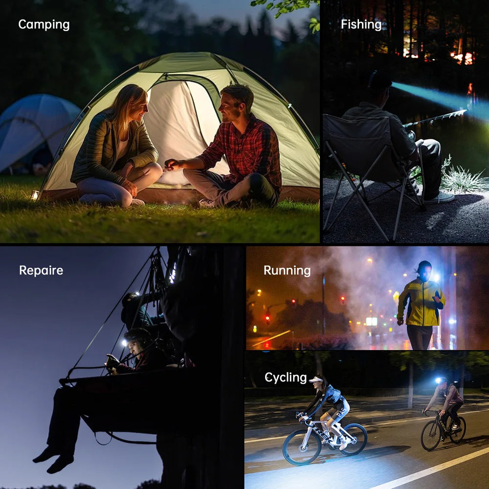 SOFIRN HS42 2100lm Headlamp 18650 USB C Rechargeable RED LED Flashlight SST40 LED EDC Torch with Magnetic for Camping