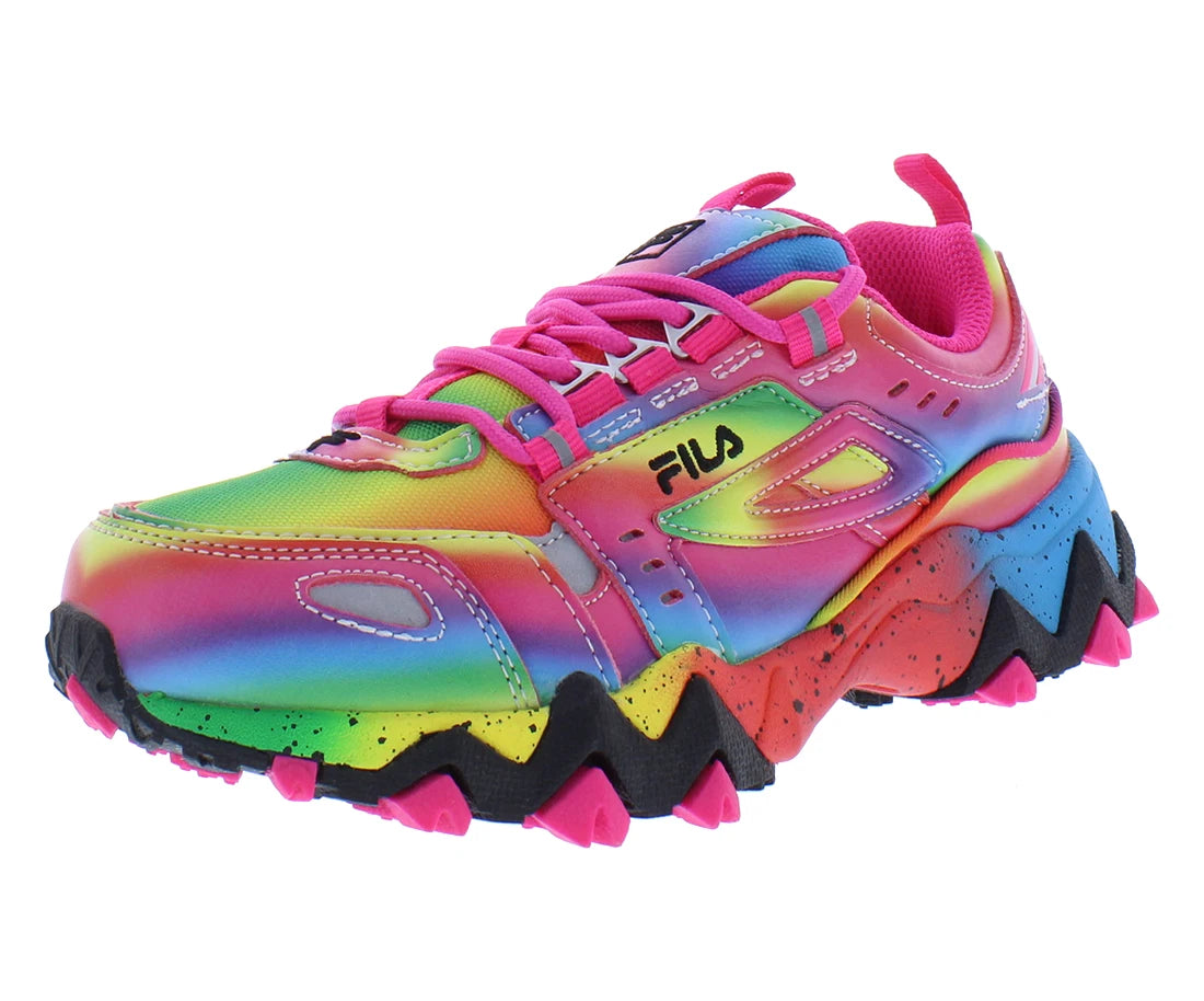 Fila Oakmont Tr GS Girls Shoes Size 1, Color: Pink/Multicolor