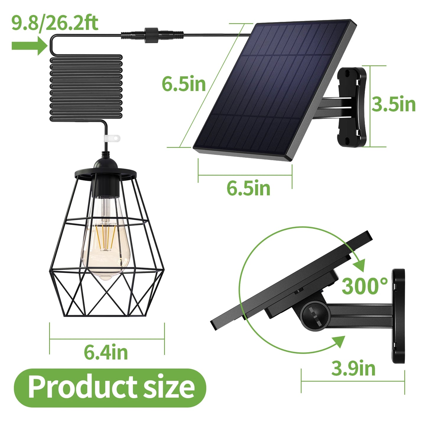 Intelamp Waterproof Solar Pendant Lights For Indoor And Outdoor