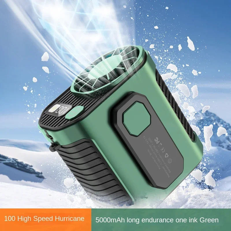 2026 new waist hanging fan outdoor camping fan portable violent fan long endurance cooling and charging
