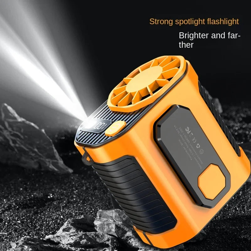 2026 new waist hanging fan outdoor camping fan portable violent fan long endurance cooling and charging