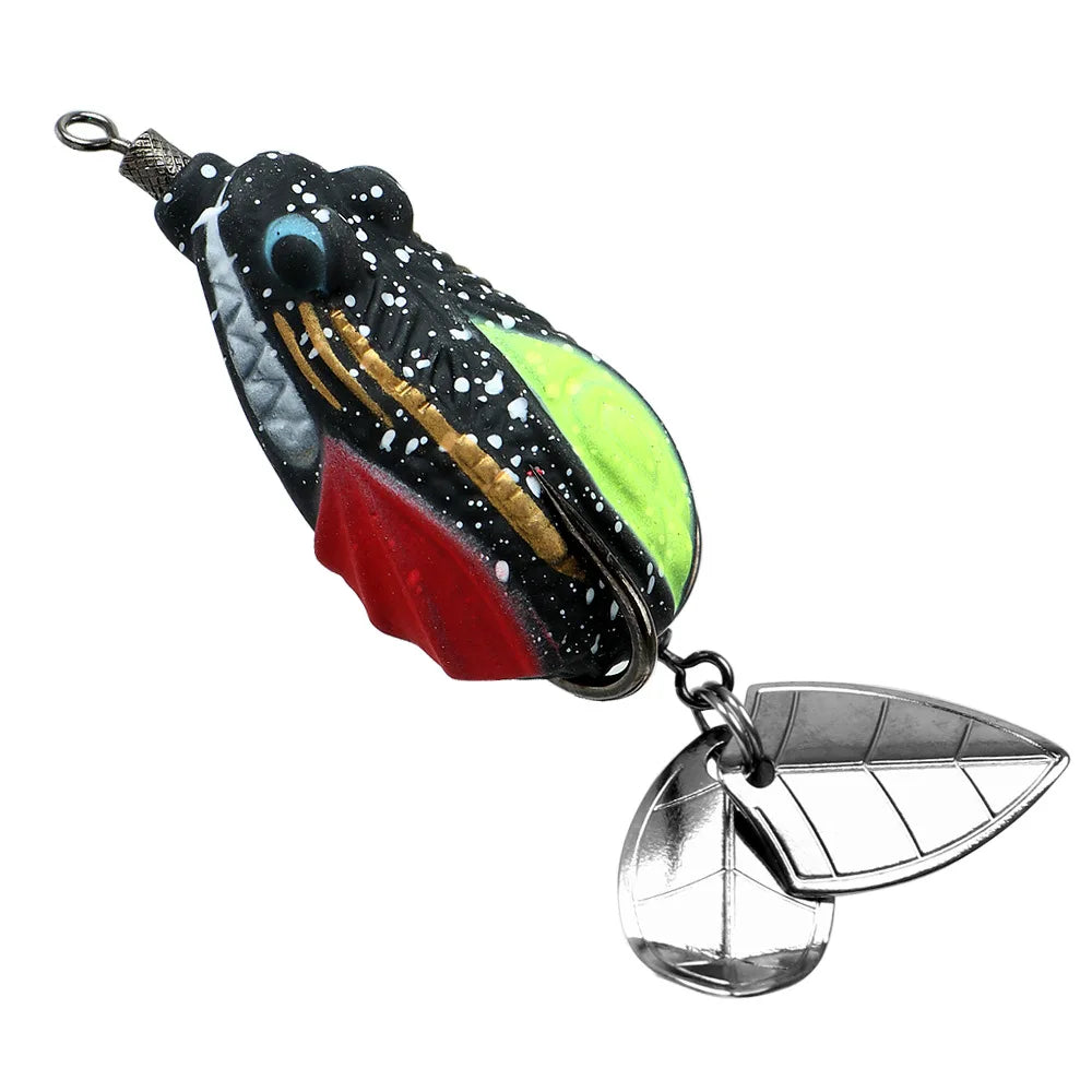 Reinforced Hook Shiny Frog Lures For Black Bass Fishing