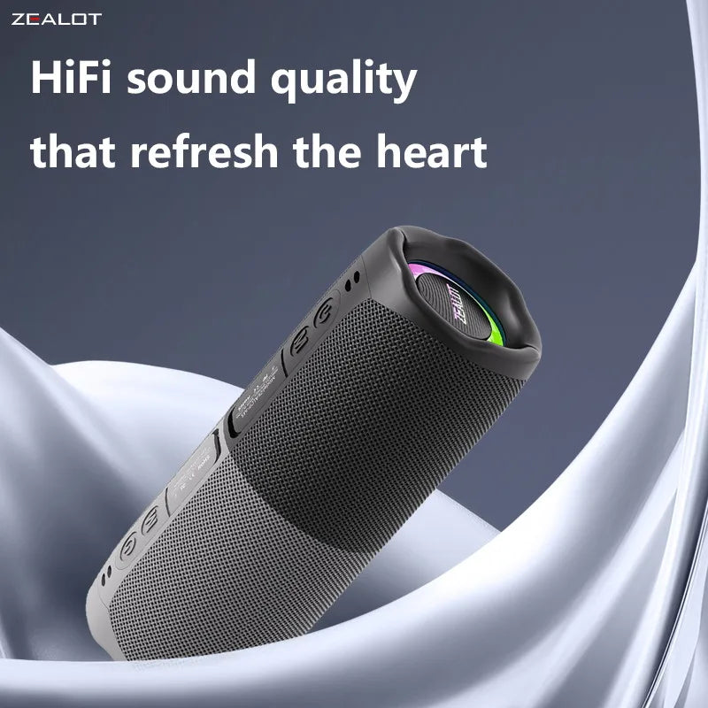 Zealot M5 Portable Magnetic Bluetooth Speaker With Stereo Audio