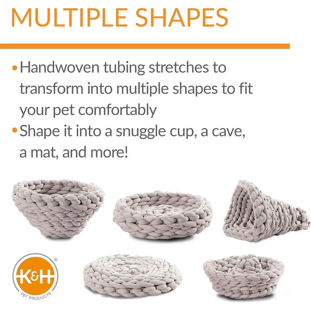 Premium Knitted Round Cat Bed For Cozy Small Pet Resting