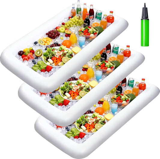 Inflatable Serving Tray Set for Food Drinks and Outdoor Parties