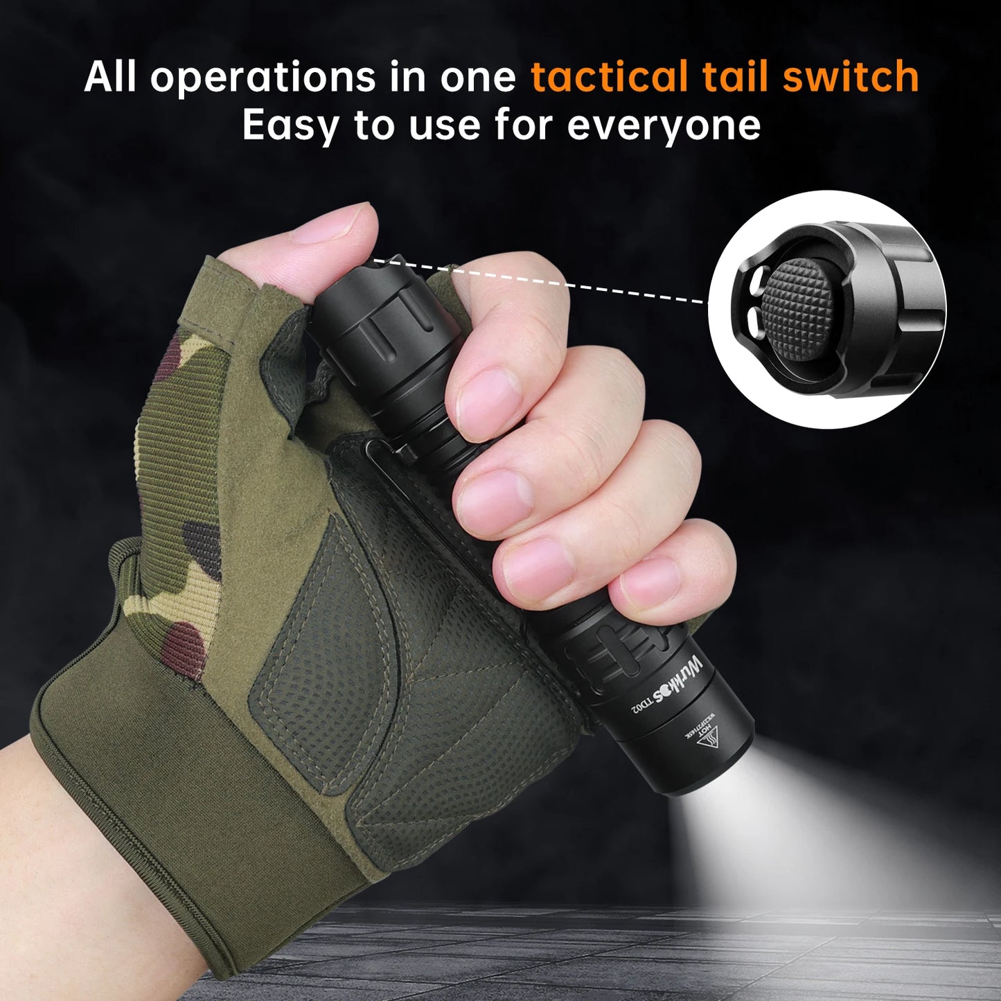 Wurkkos TD02 Flashlight 2000 Lumens Rechargeable Aluminum