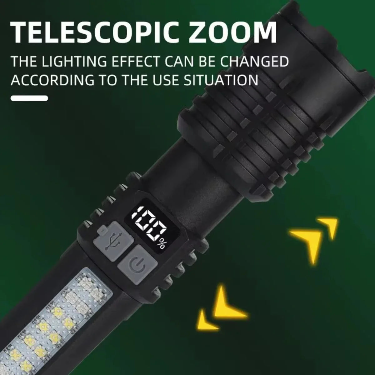 Skywolfeye Rechargeable LED Flashlight For Outdoor Camping And Emergency Use