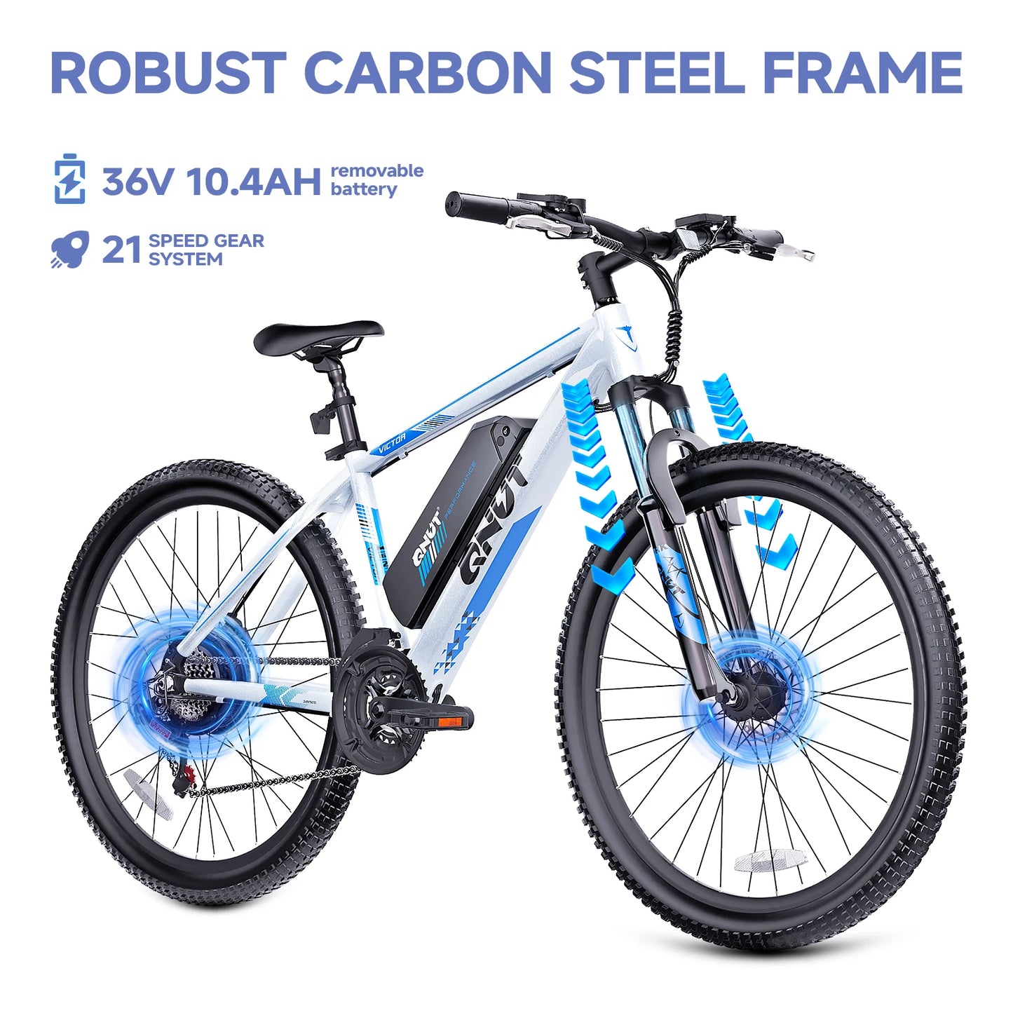 Electric Mountain Bike With 1000W Peak Motor For Adults