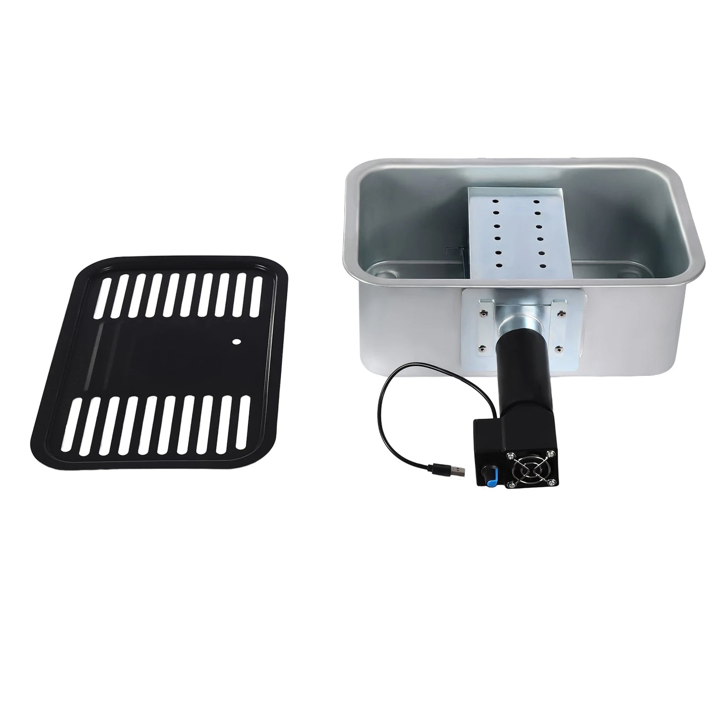 Portable Camping Grill With USB Fan Control And Ash Tray