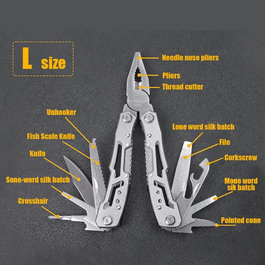 Pocket Mini Pliers Knife Screwdriver Folding Small Multitool Opener Nail File Precision Pliers Hand Tools Outdoor Emergency Tool