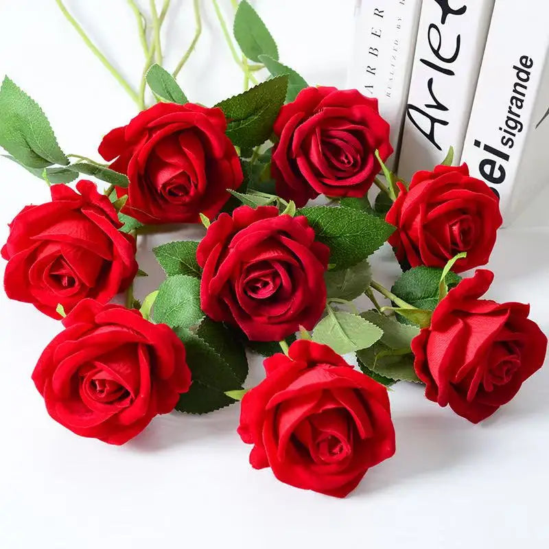 Artificial Rose Flowers Bouquet Branches For Wedding And Home Decor