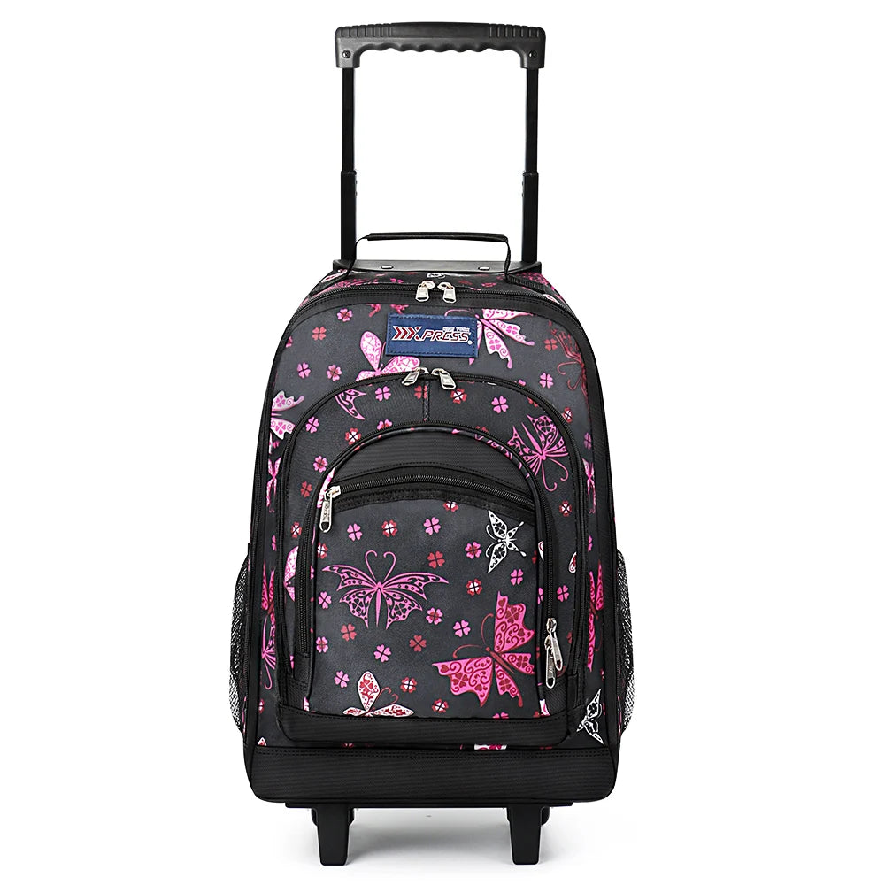 20 Inch Rolling Backpacks For Adults Large Capacity Backpack with Wheels Trolley Suitcase Wheeled Bag Laptop Backpack