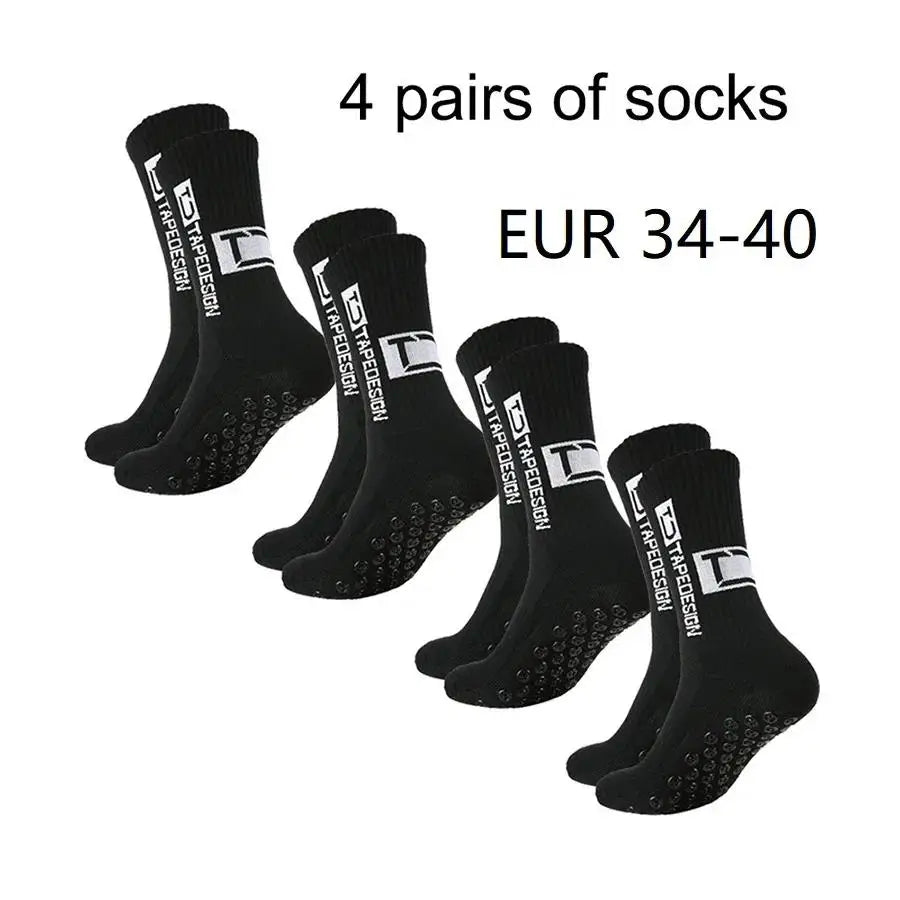 4 pairs of new TC mid tube glued football socks for sports training and competition, non slip and breathable socks 2030