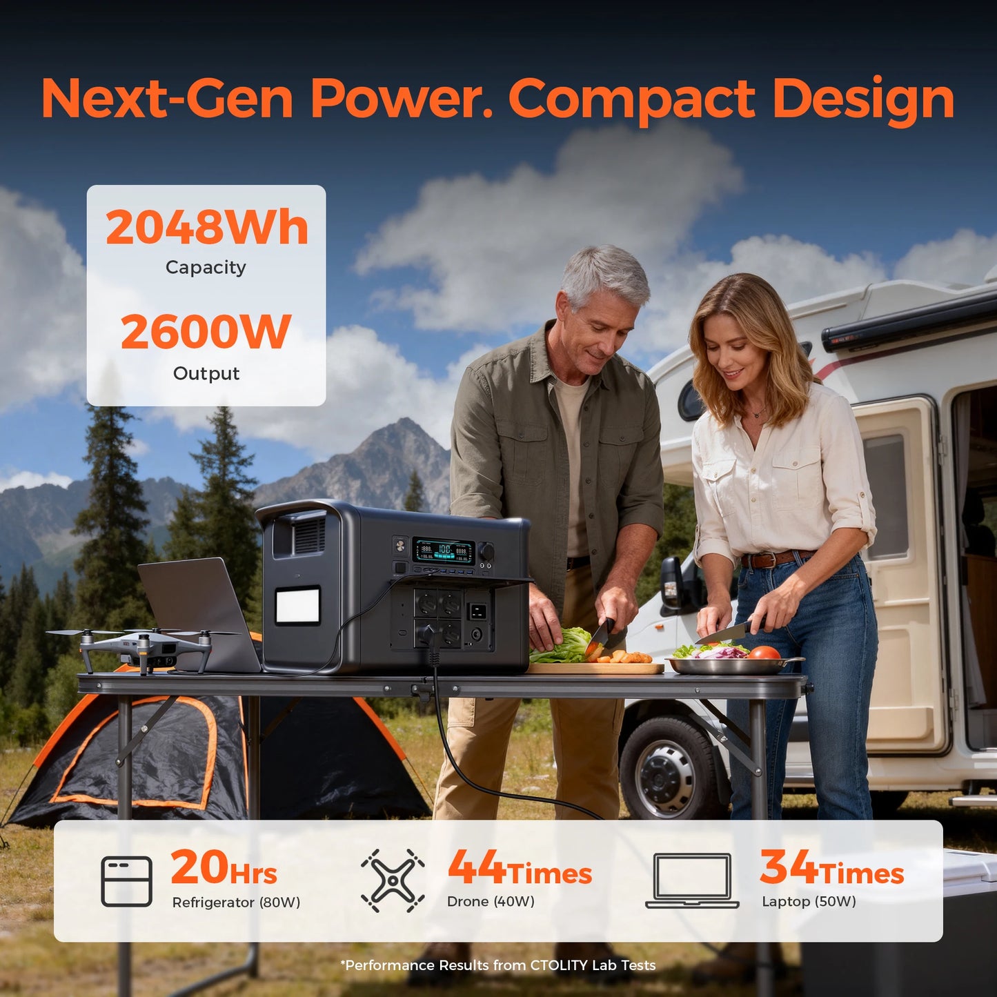2000Wh Portable Power Station Lifepo4 Batteries Outdoor Powerful Power Bank 640000mAh Large Capacity Secondary Battery Camping
