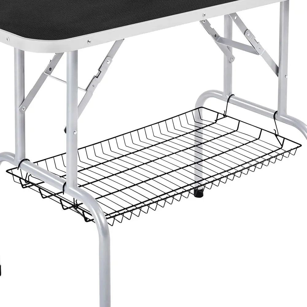 46'' Pet Grooming Table or Large Dogs Adjustable Height Portable Trimming Table Drying Table w/Arm/Noose/Mesh Tray Maximum acity