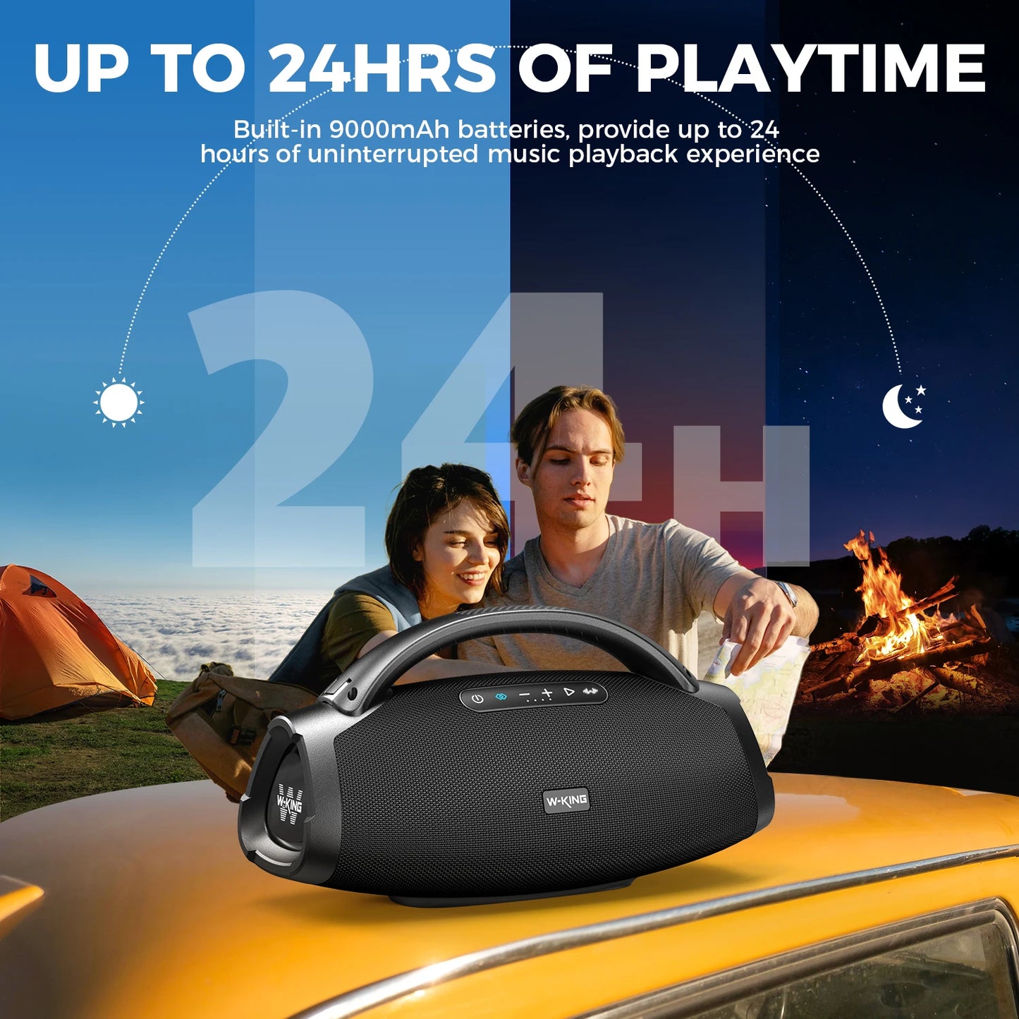 W-King X20 Portable Bluetooth Speaker IPX7 Waterproof Wireless Boombox