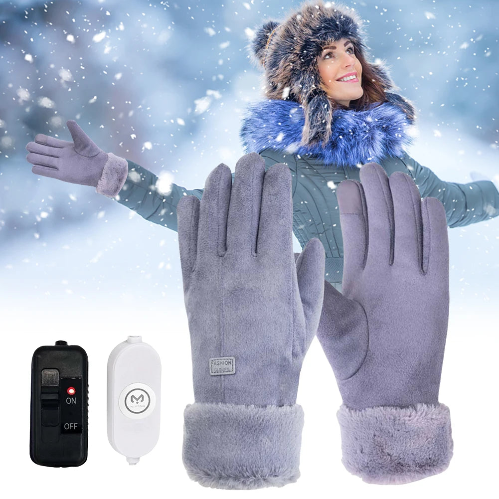 APWIKOGERCN Electric Warm Gloves Three Gear Thermal Cycling Touch Screen